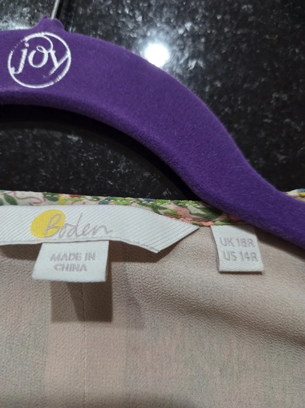 Boden Floral V-Neck Long Sleeve Midi Dress in Green and Beige - Size 14R - Picture 6 of 11